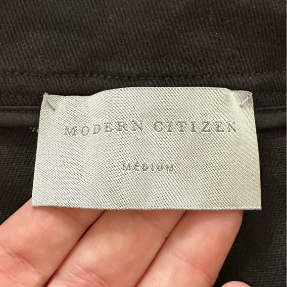 Modern Citizen Womens Medium Black Cargo Denim Jeans Straight Leg - Picture 4 of 6